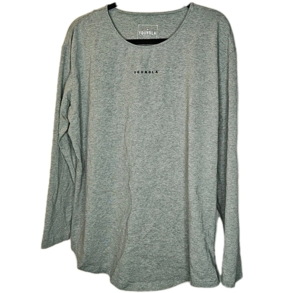YoungLA Other - YoungLA Ultimate Hybrid T-Shirt 2X Gray Gym Running Streetwear Athletic L/S Top